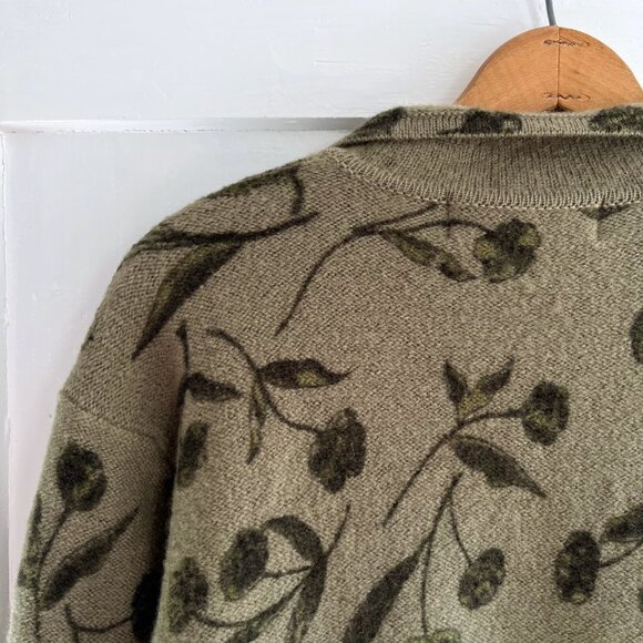 Vintage Floral Wool Coat - Picture 5 of 6